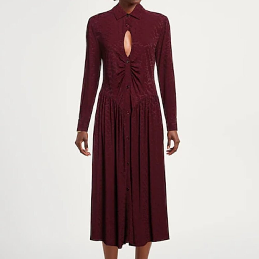 Pinko Midi Shirt Dress With Fluid Logo